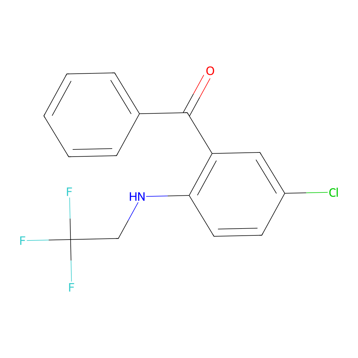 2-(2,2,2-Trifluoroethylamino)-5-chlorobenzophenone molecular structure, CAS 22753-80-6