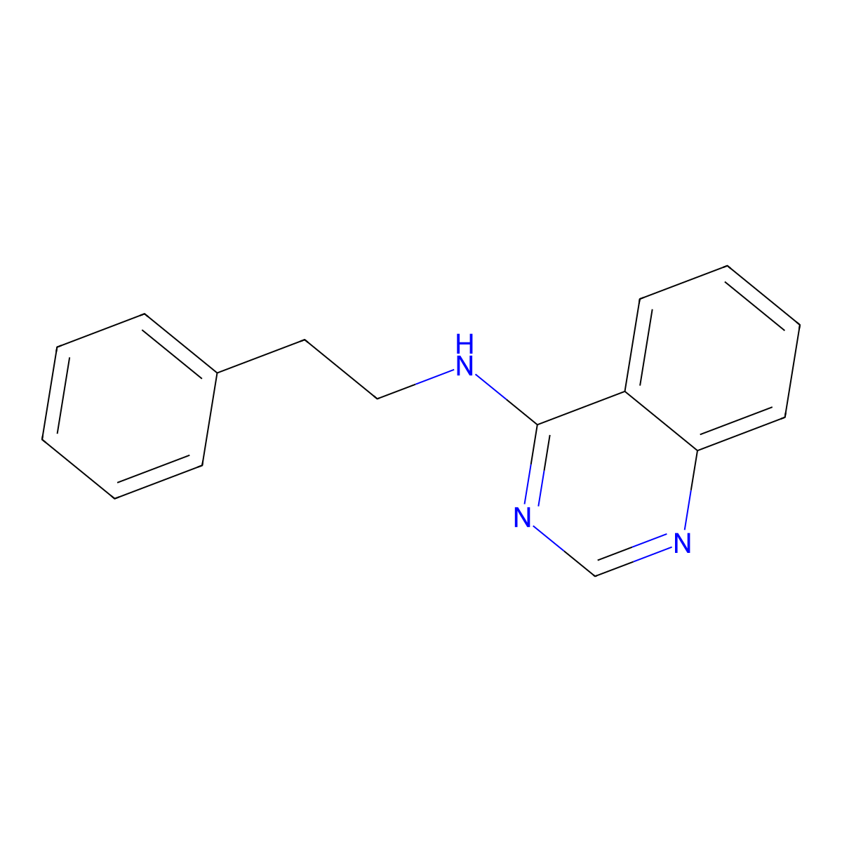 N-(2-phenylethyl)quinazolin-4-amine molecular structure, CAS 22754-10-5
