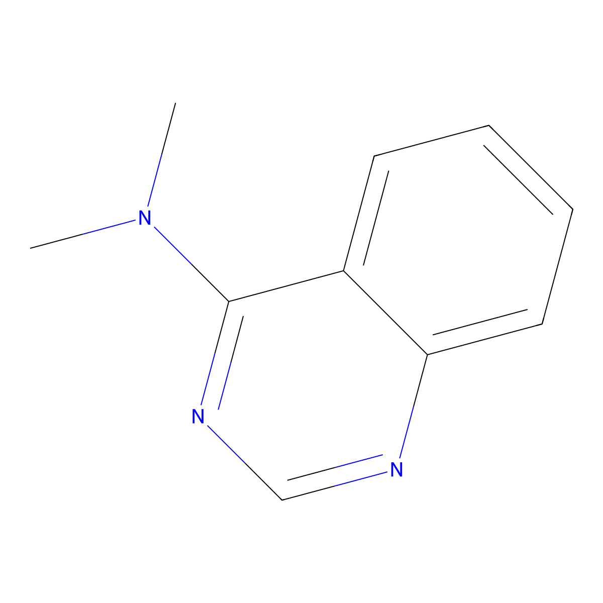 4-Quinazolinamine, N,N-dimethyl- molecular structure, CAS 22754-14-9