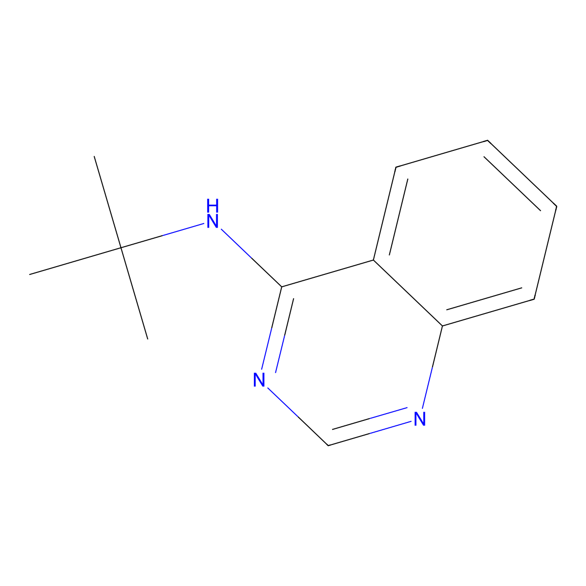 N-tert-butylquinazolin-4-amine molecular structure, CAS 22754-18-3