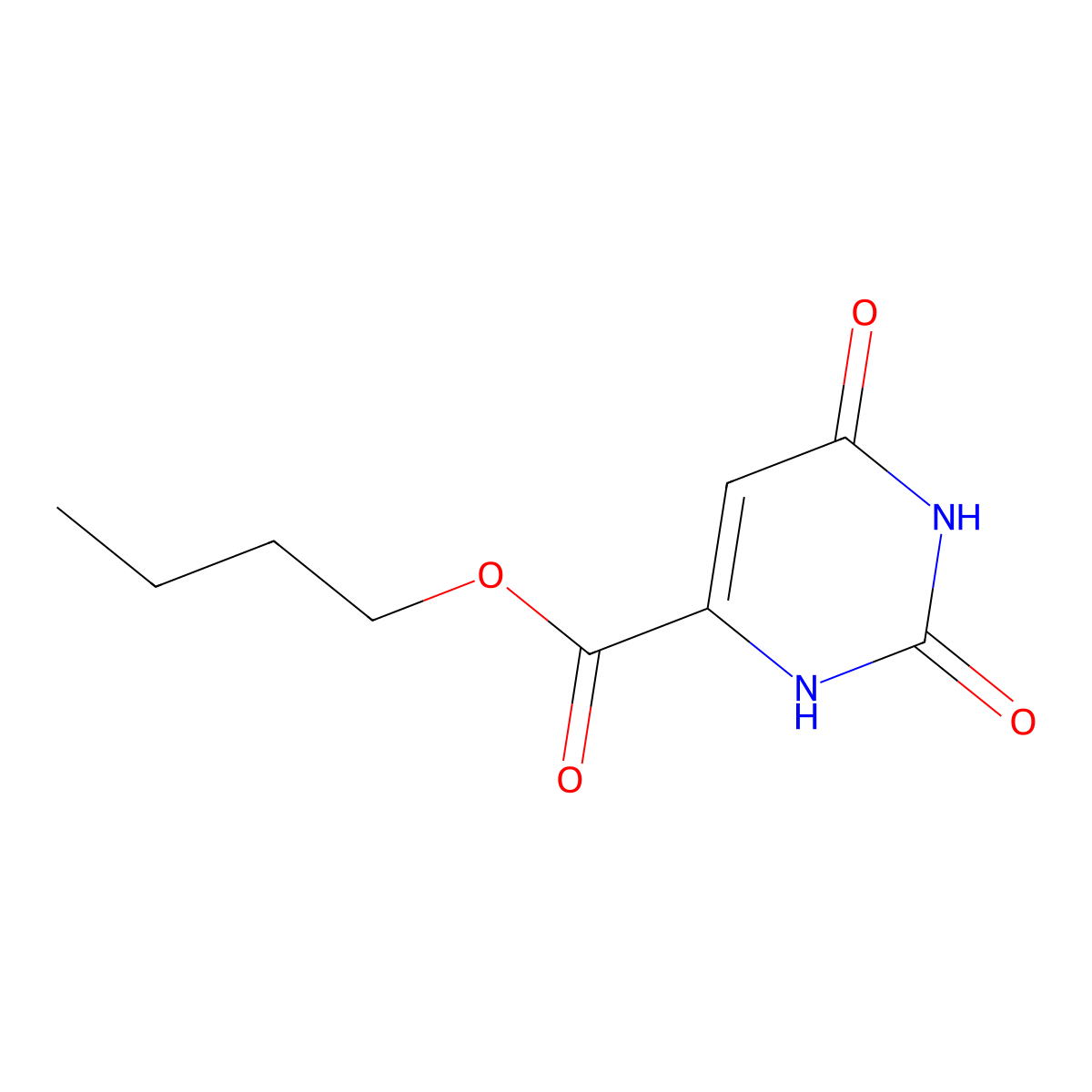 Orotic acid butyl ester molecular structure, CAS 22754-37-6