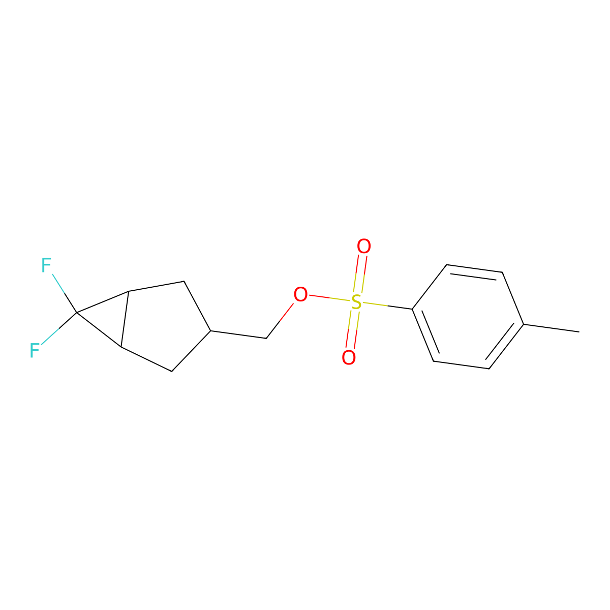 {6,6-Difluorobicyclo[3.1.0]hexan-3-yl}methyl 4-methylbenzene-1-sulfonate molecular structure, CAS 2275450-39-8