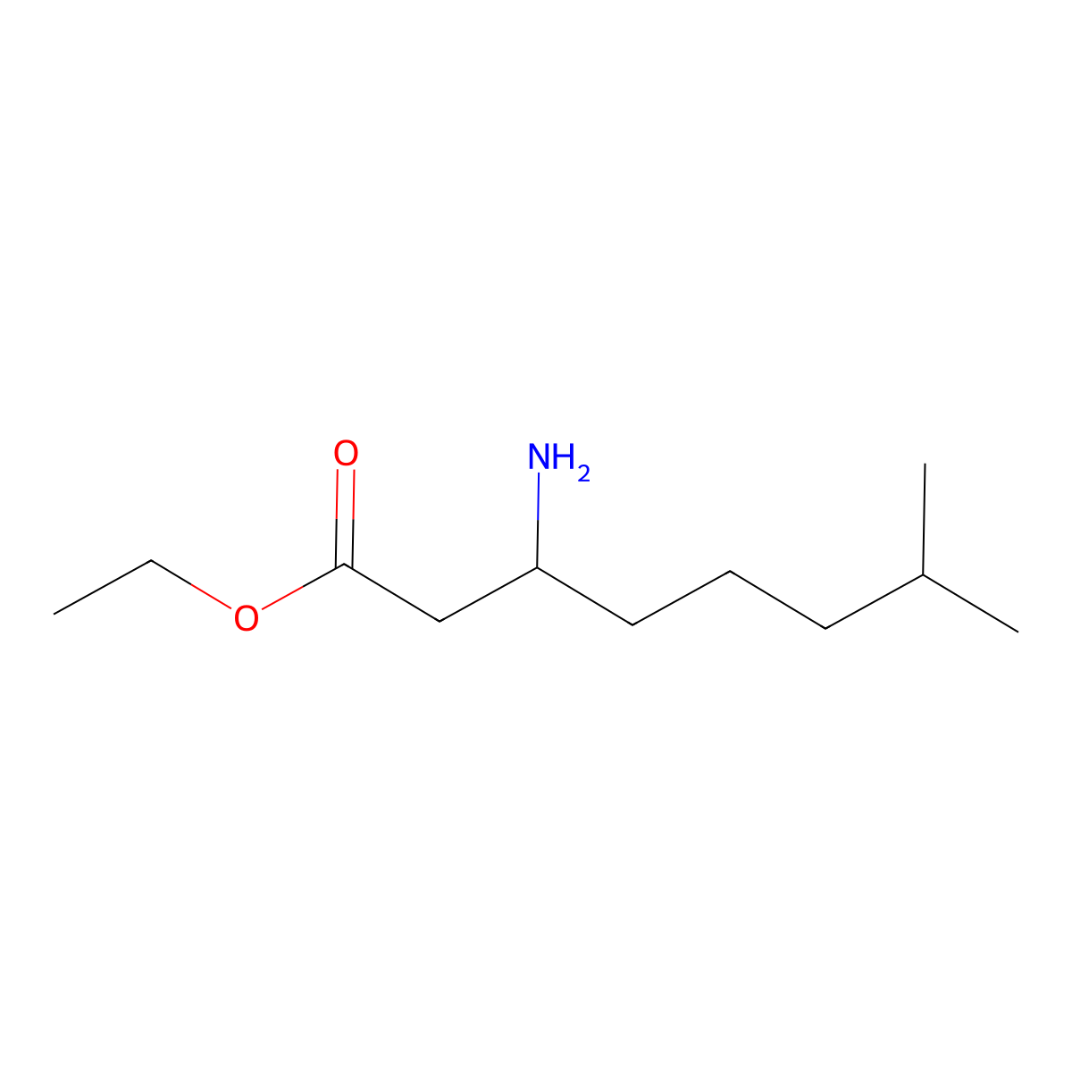 Ethyl 3-amino-7-methyloctanoate molecular structure, CAS 2275468-43-2