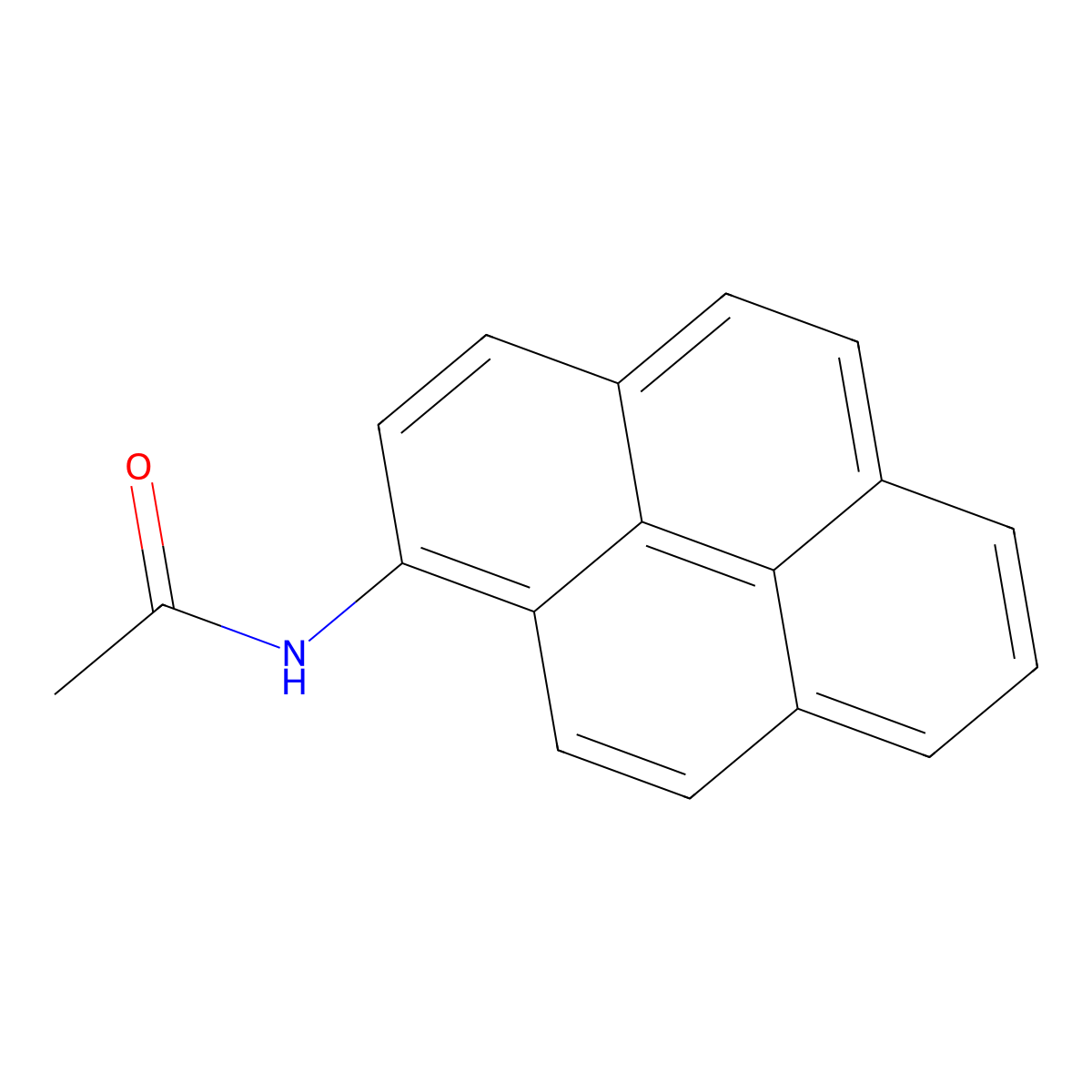 N-1-Pyrenylacetamide molecular structure, CAS 22755-15-3