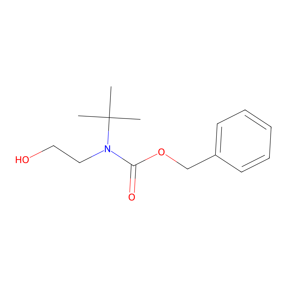 benzyl N-tert-butyl-N-(2-hydroxyethyl)carbamate molecular structure, CAS 2275530-72-6