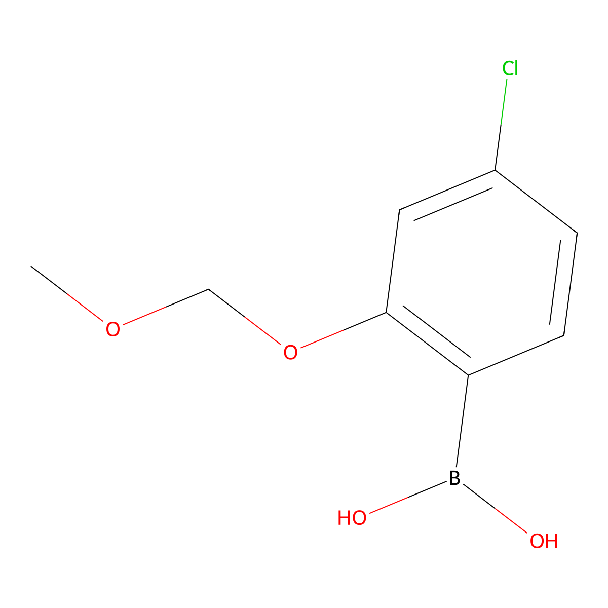 (4-Chloro-2-(methoxymethoxy)phenyl)boronic acid molecular structure, CAS 2275572-12-6