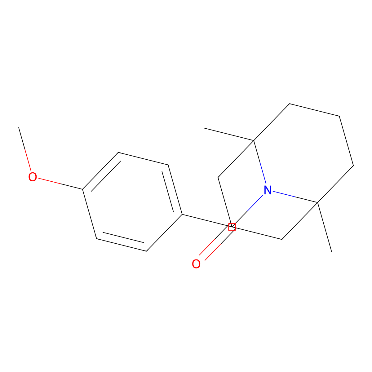 9-[(4-Methoxyphenyl)methyl]-1,5-dimethyl-9-azabicyclo[3.3.1]nonan-3-one molecular structure, CAS 2275572-15-9