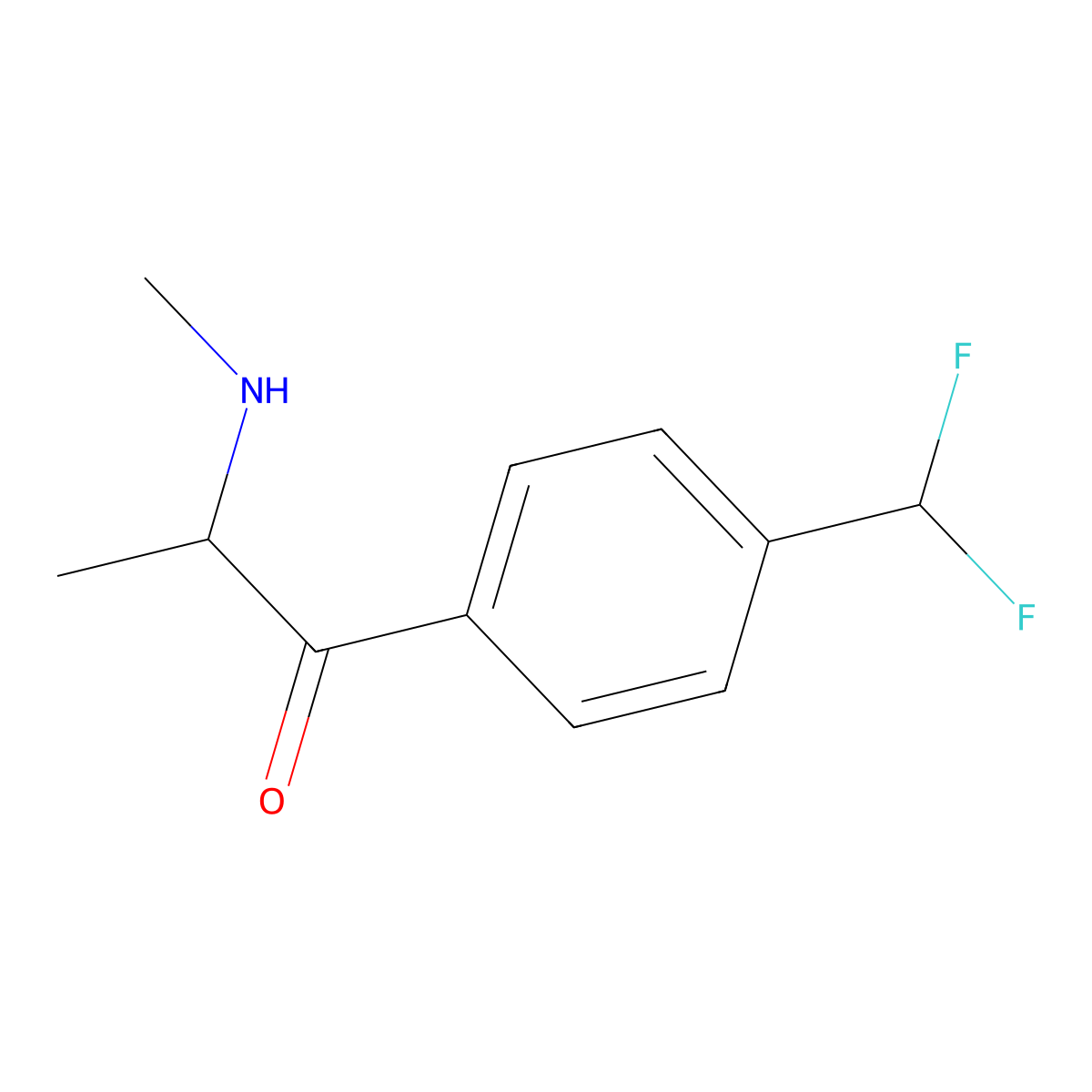 1-[4-(Difluoromethyl)phenyl]-2-(methylamino)propan-1-one molecular structure, CAS 2275581-76-3