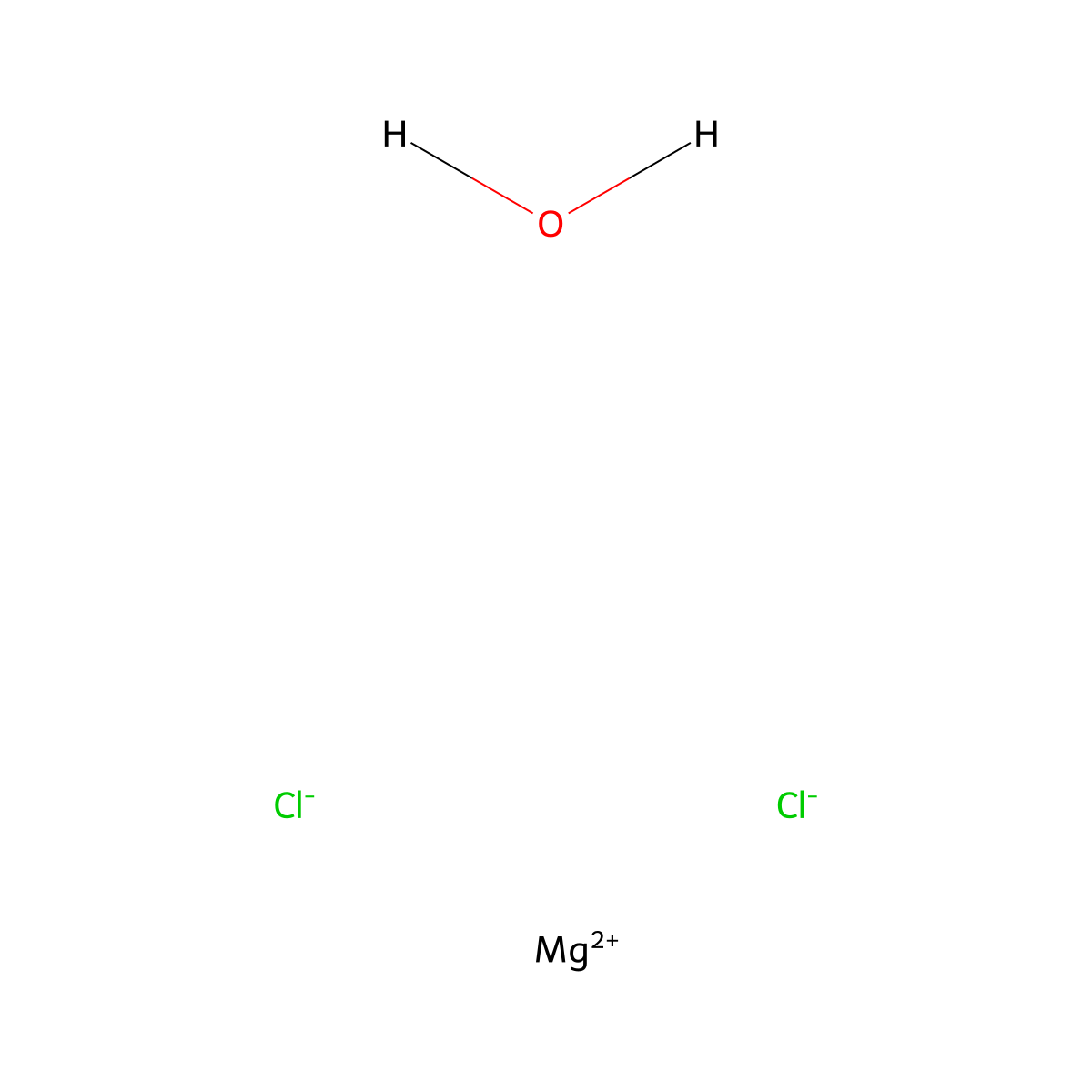 Magnesium chloride, monohydrate molecular structure, CAS 22756-14-5