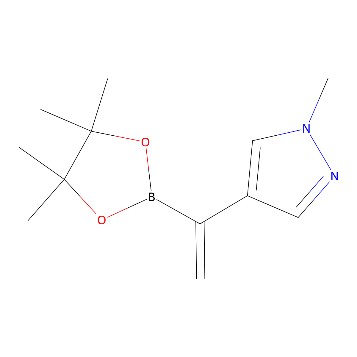 1-(1-Methyl-4-pyrazolyl)vinylboronic Acid Pinacol Ester molecular structure, CAS 2275604-60-7