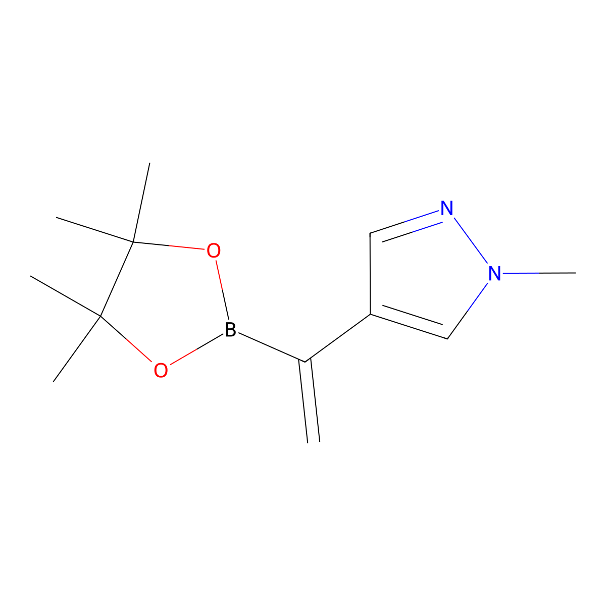1-(1-Methyl-4-pyrazolyl)vinylboronic Acid Pinacol Ester molecular structure, CAS 2275604-60-7