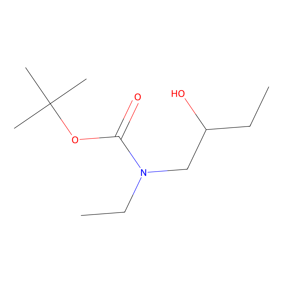 tert-butyl N-ethyl-N-(2-hydroxybutyl)carbamate molecular structure, CAS 2275678-63-0