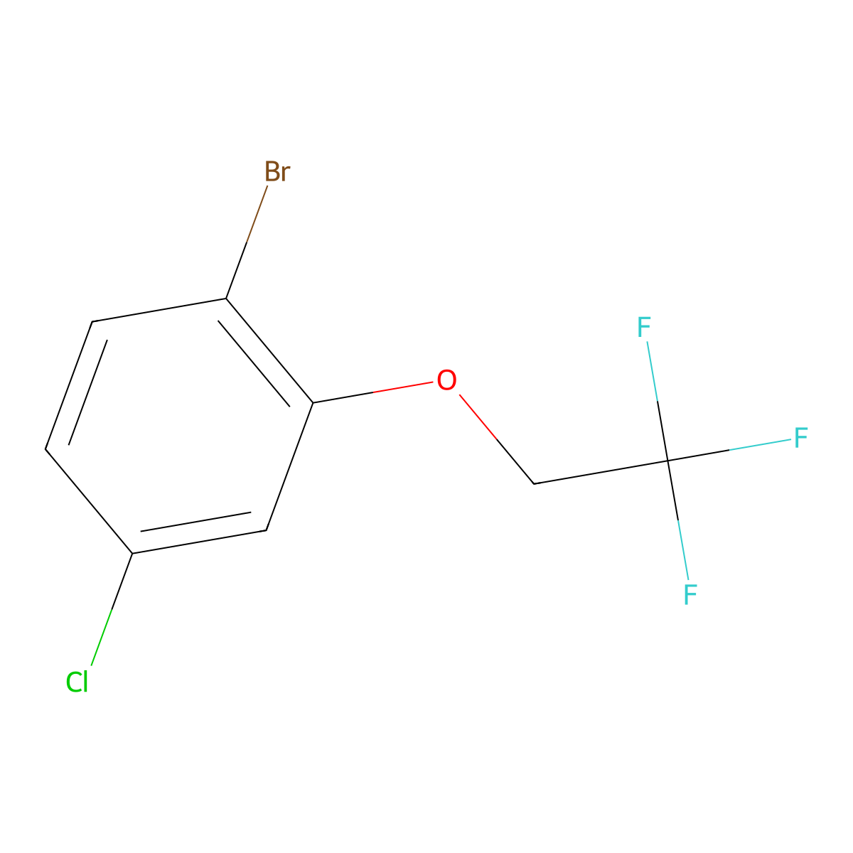 1-Bromo-4-chloro-2-(2,2,2-trifluoroethoxy)benzene molecular structure, CAS 2275697-45-3