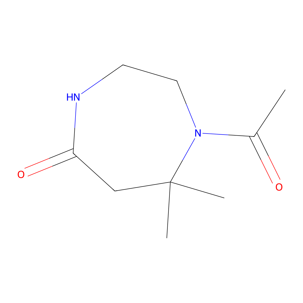 1-Acetyl-7,7-dimethyl-1,4-diazepan-5-one molecular structure, CAS 2275718-20-0