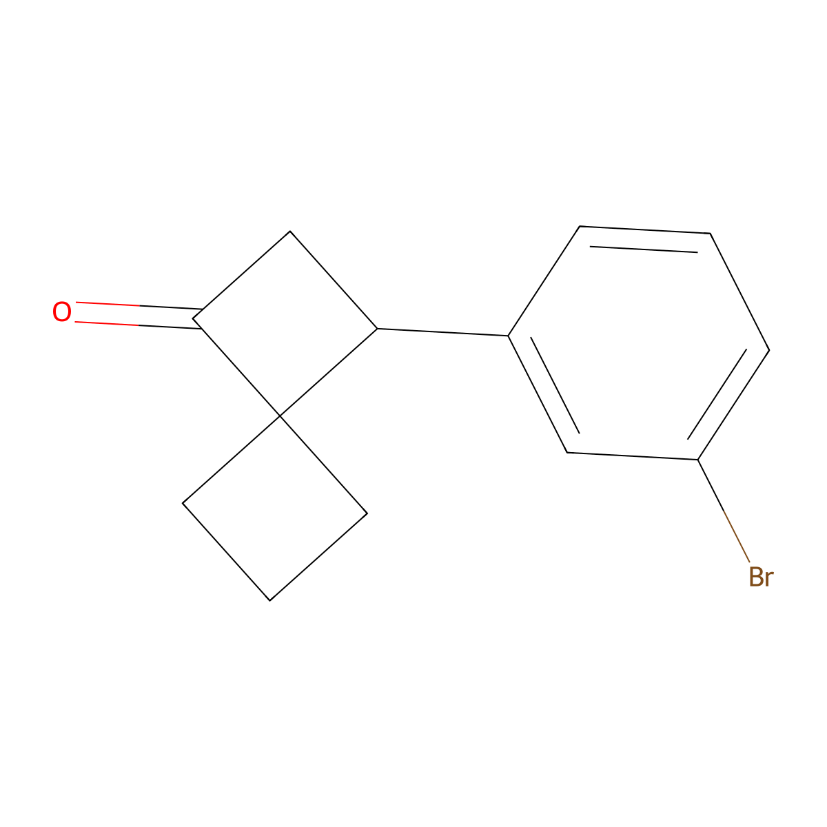 3-(3-Bromophenyl)spiro[3.3]heptan-1-one molecular structure, CAS 2275744-25-5