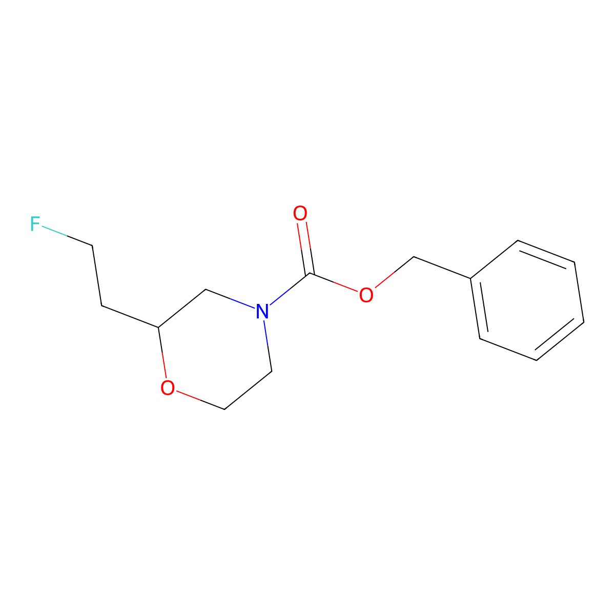 Benzyl 2-(2-fluoroethyl)morpholine-4-carboxylate molecular structure, CAS 2275781-80-9