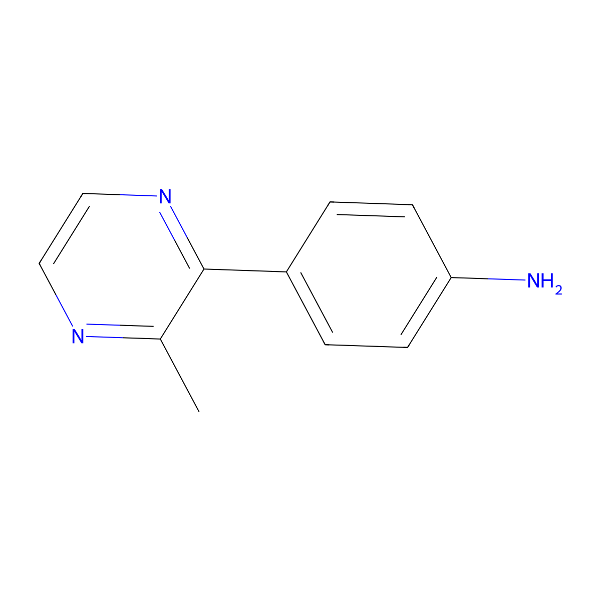 4-(3-Methylpyrazin-2-yl)aniline molecular structure, CAS 2275845-41-3