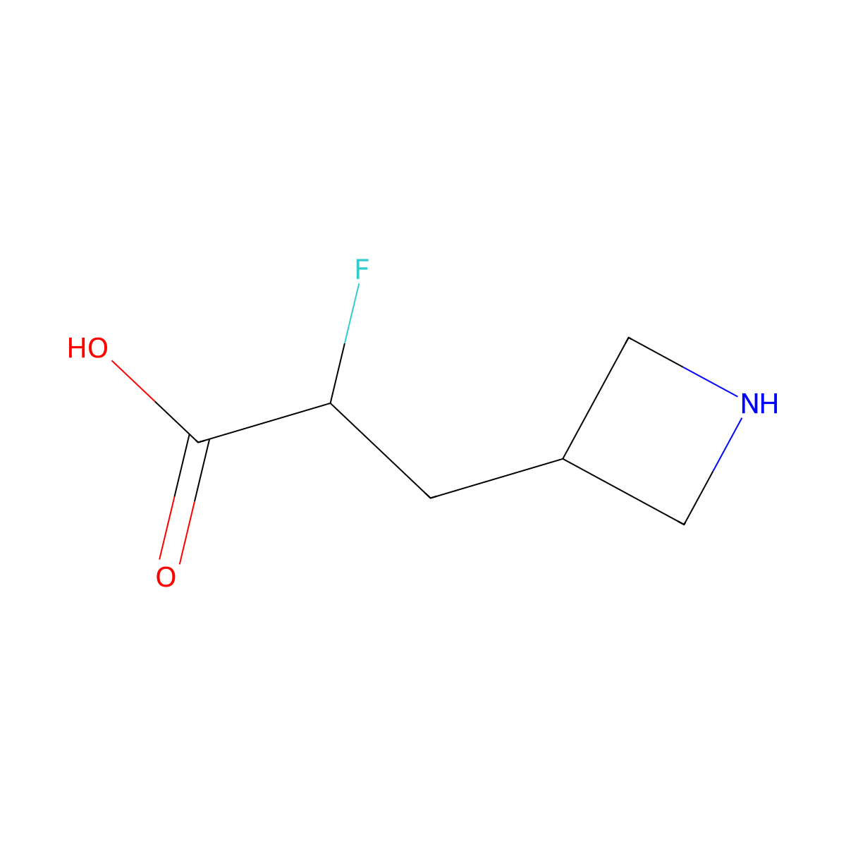 3-(Azetidin-3-yl)-2-fluoropropanoic acid molecular structure, CAS 2275960-18-2