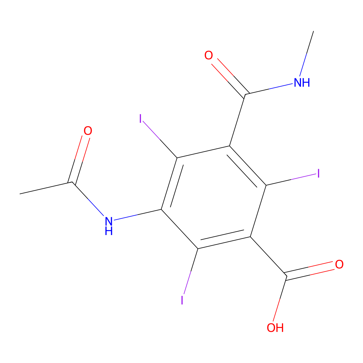 Iothalamic Acid molecular structure, CAS 2276-90-6