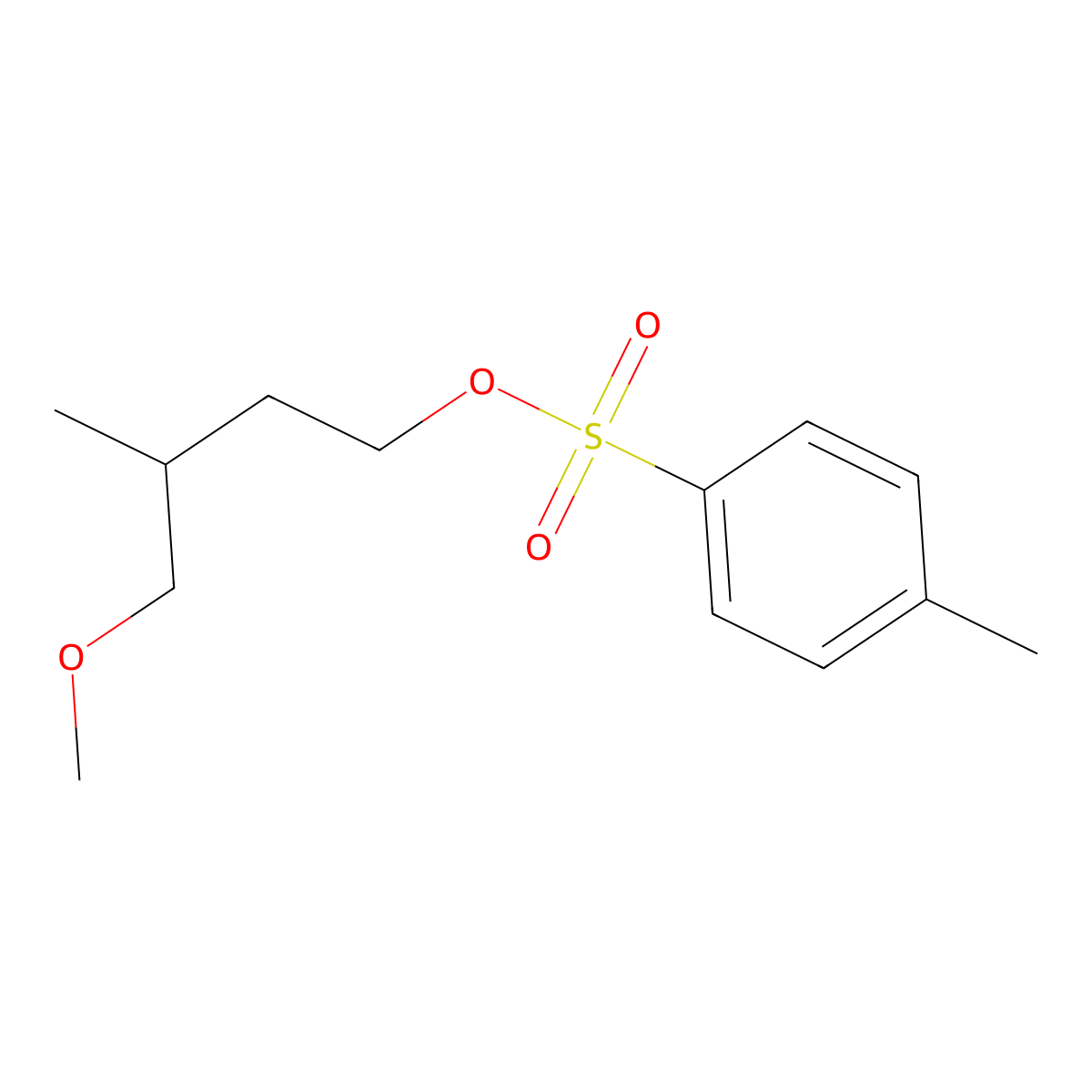 4-Methoxy-3-methylbutyl 4-methylbenzene-1-sulfonate molecular structure, CAS 2276022-86-5