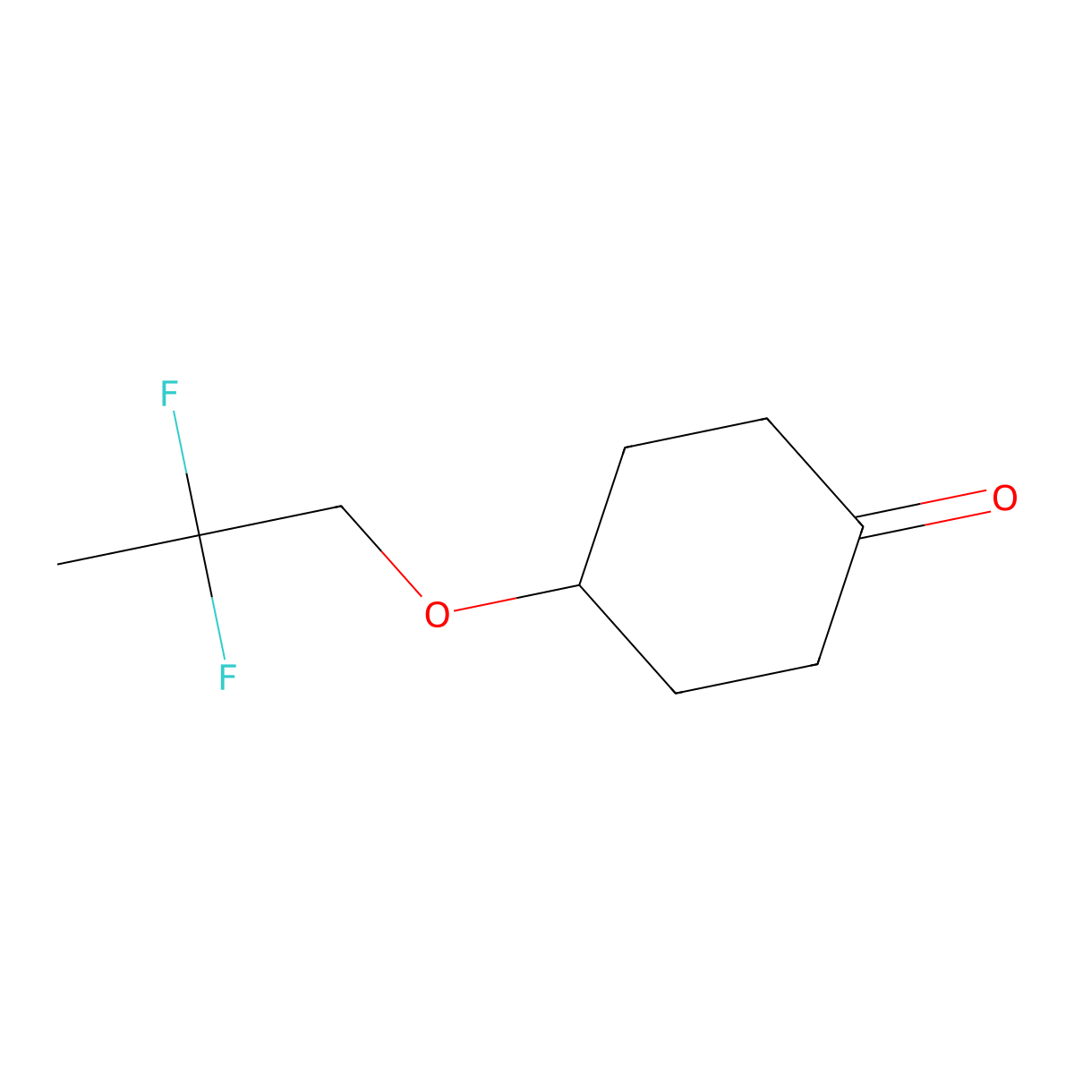 4-(2,2-Difluoropropoxy)cyclohexan-1-one molecular structure, CAS 2276052-46-9