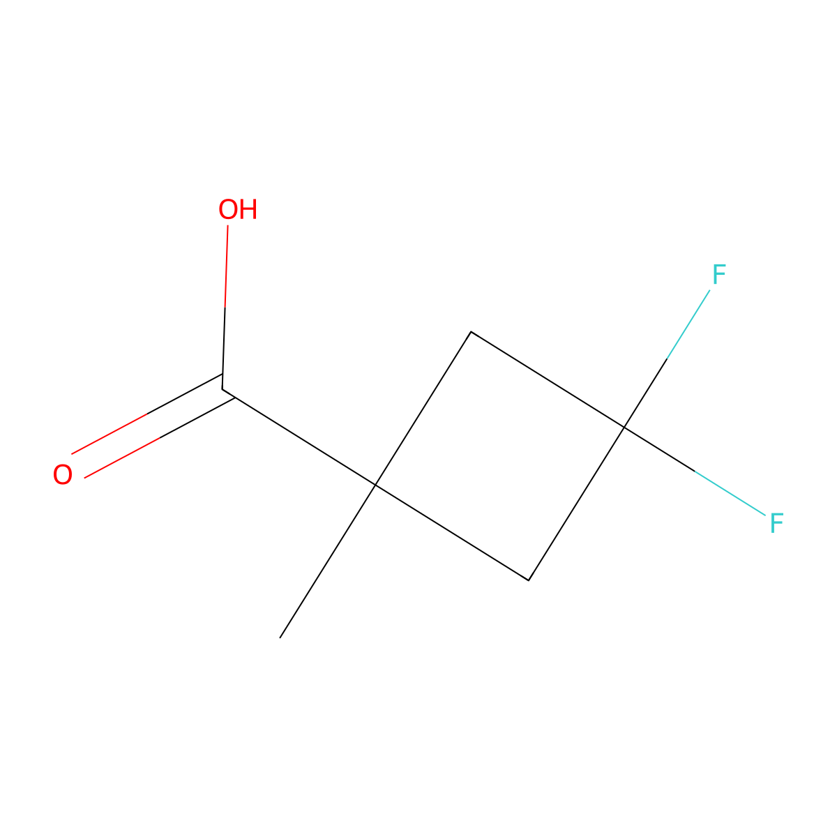 3,3-Difluoro-1-methylcyclobutane-1-carboxylic acid molecular structure, CAS 227607-43-4