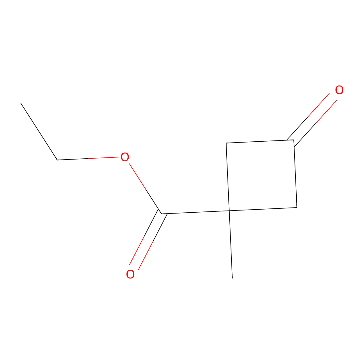 Cyclobutanecarboxylic acid, 1-methyl-3-oxo-, ethyl ester molecular structure, CAS 227607-44-5