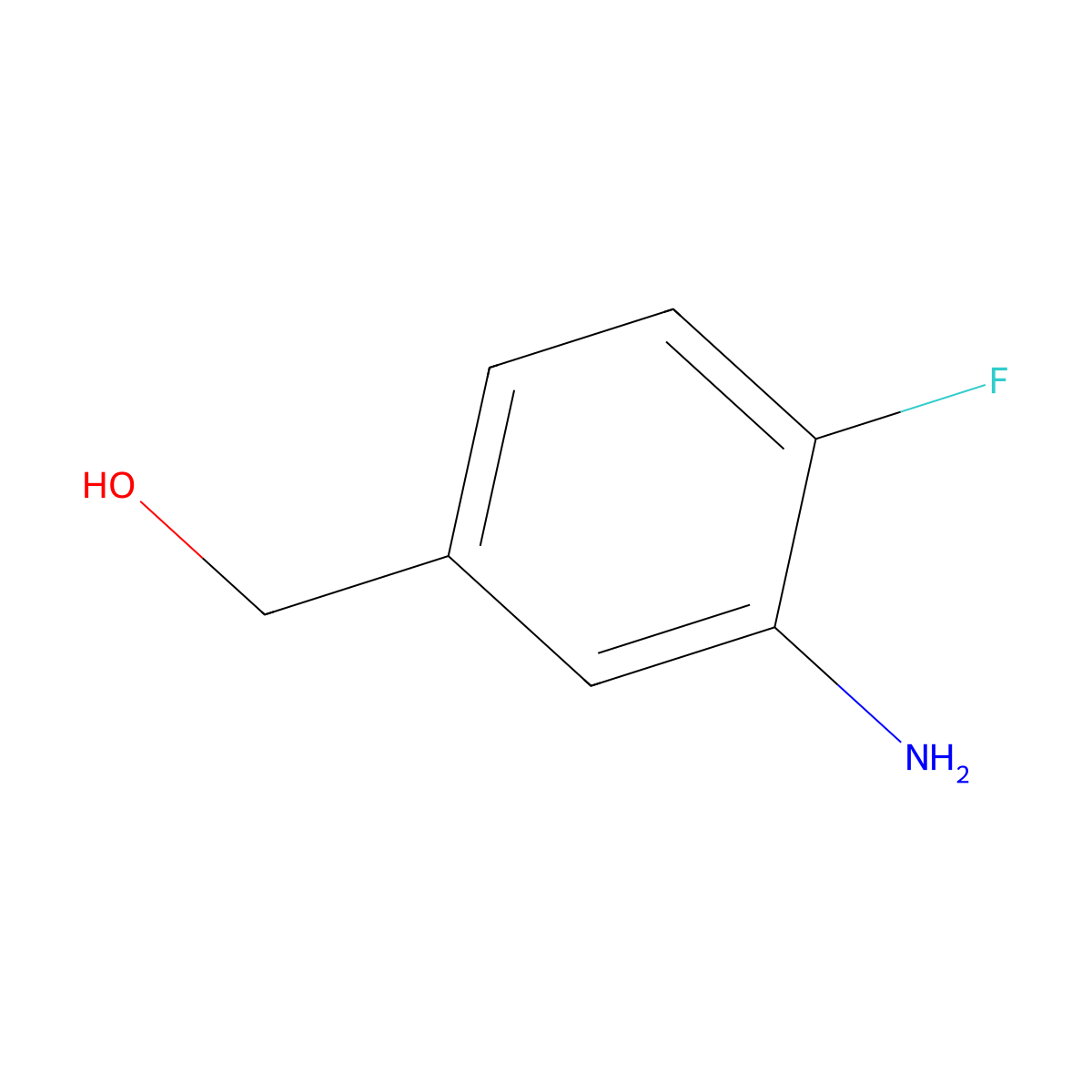 (3-Amino-4-fluorophenyl)methanol molecular structure, CAS 227609-86-1