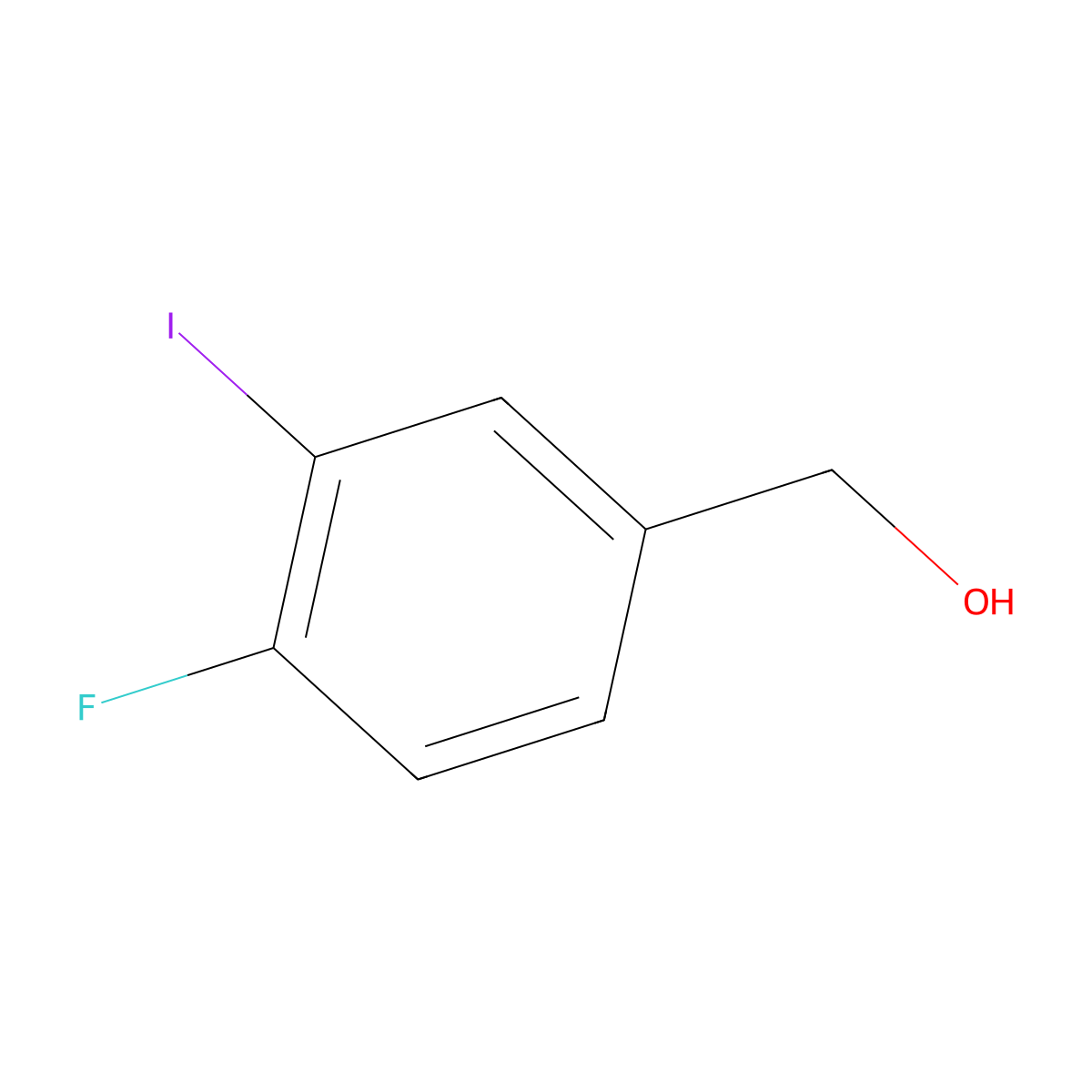 (4-Fluoro-3-iodophenyl)methanol molecular structure, CAS 227609-87-2