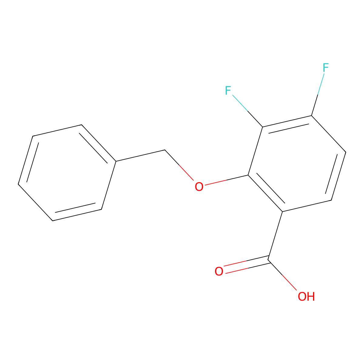 2-(Benzyloxy)-3,4-difluorobenzoic acid molecular structure, CAS 2276098-34-9