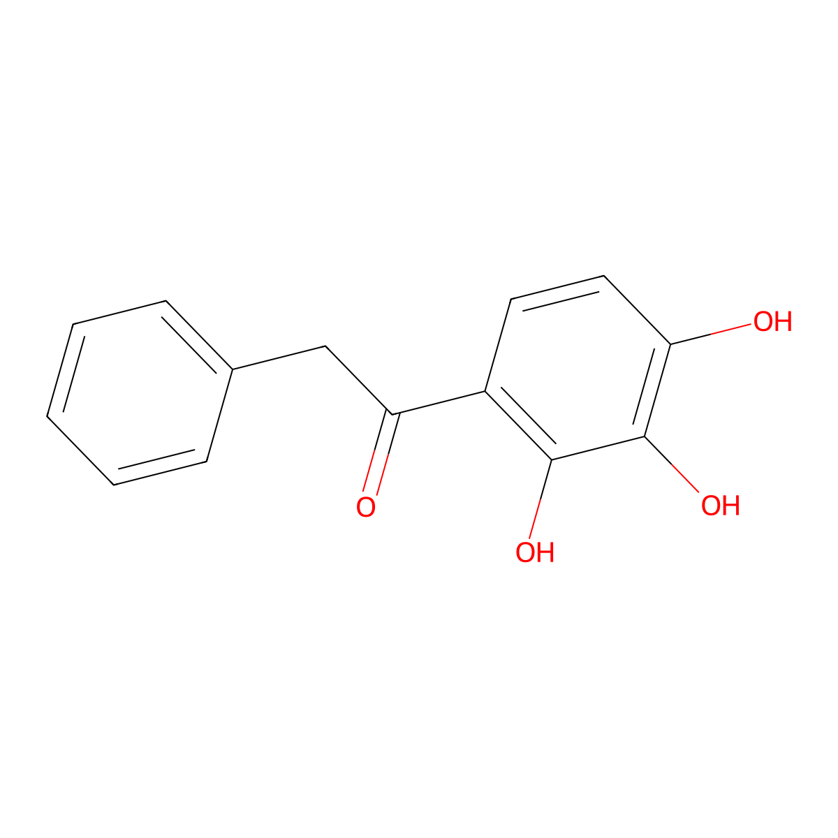 2-Phenyl-1-(2,3,4-trihydroxyphenyl)ethanone molecular structure, CAS 22761-00-8