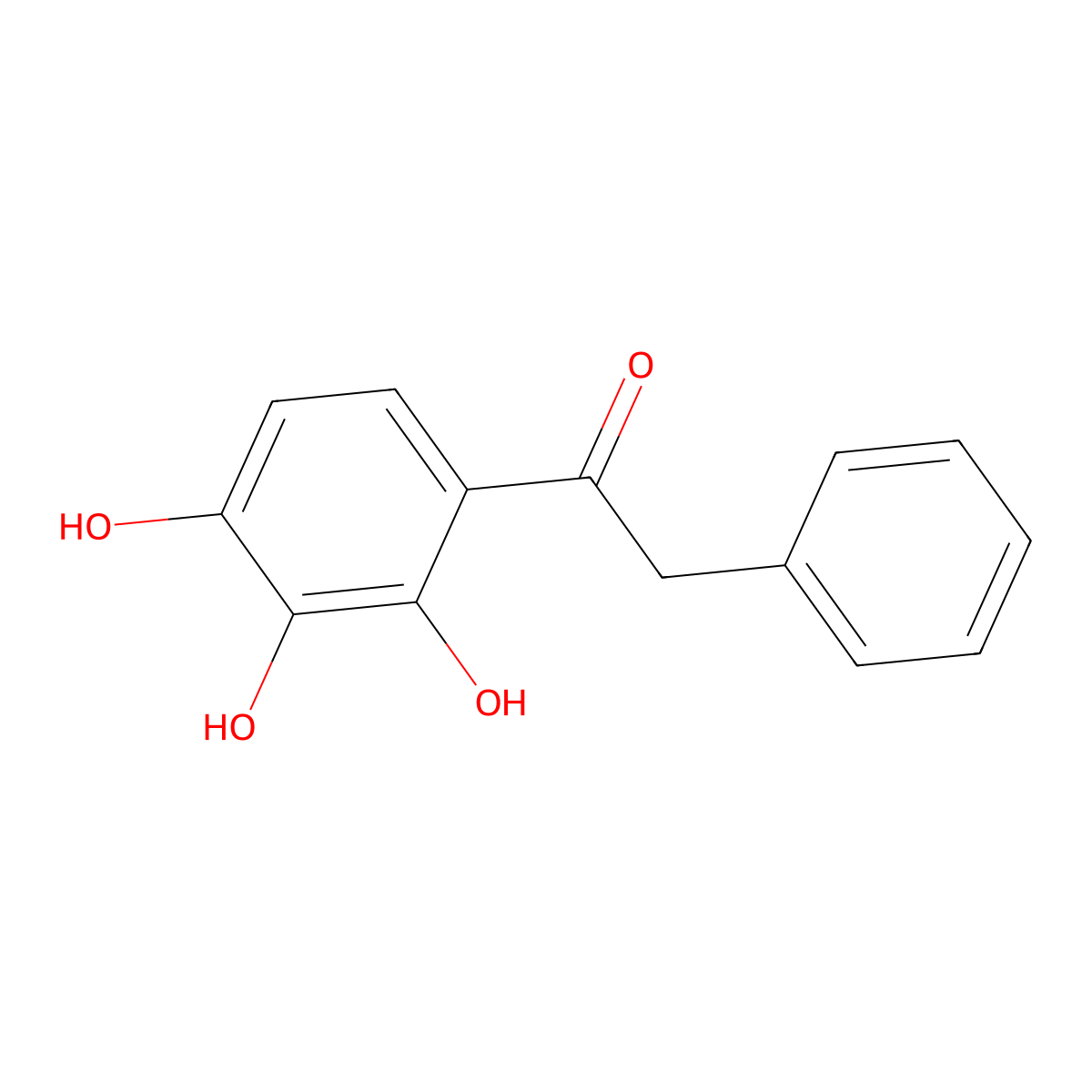 2-Phenyl-1-(2,3,4-trihydroxyphenyl)ethanone molecular structure, CAS 22761-00-8