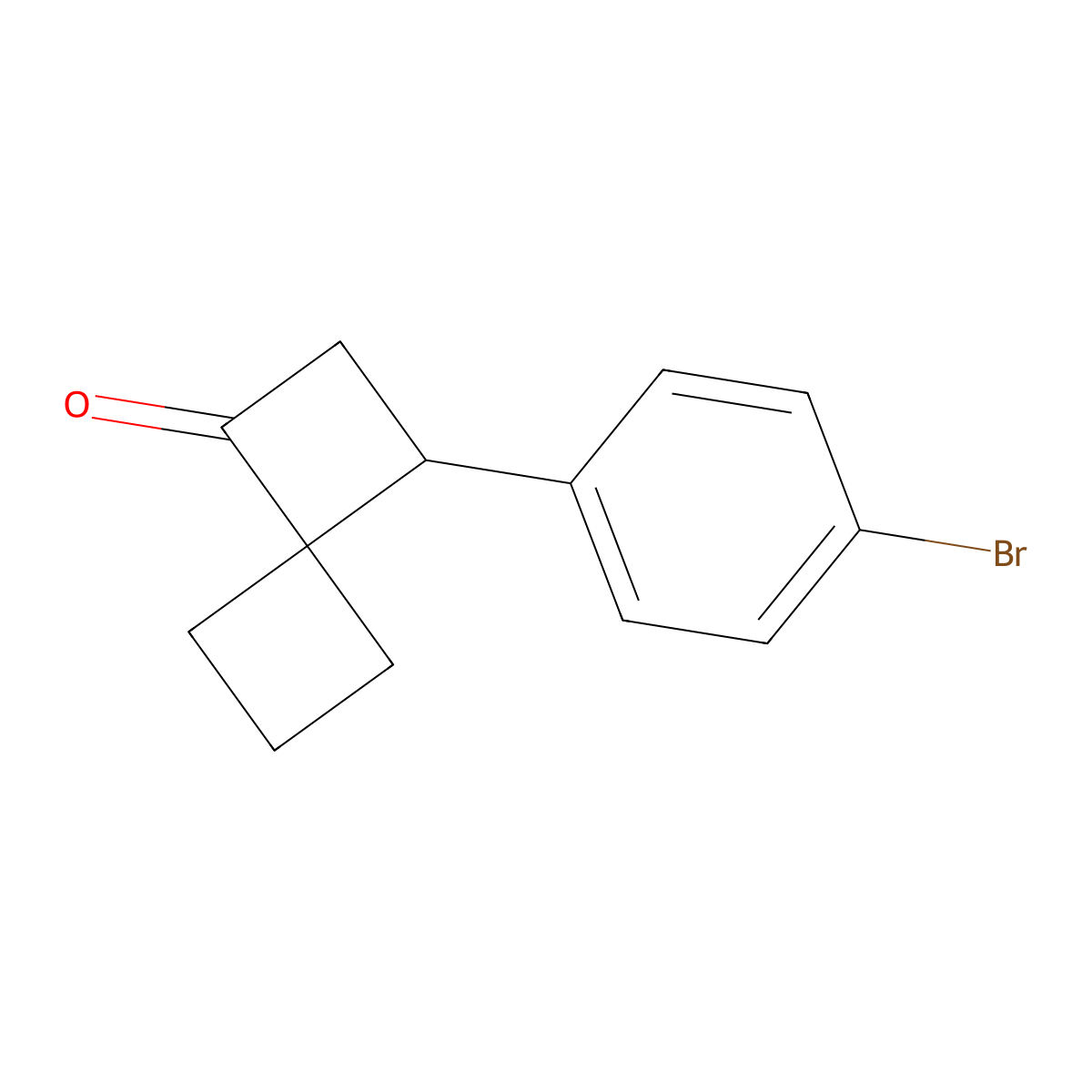 3-(4-Bromophenyl)spiro[3.3]heptan-1-one molecular structure, CAS 2276114-00-0