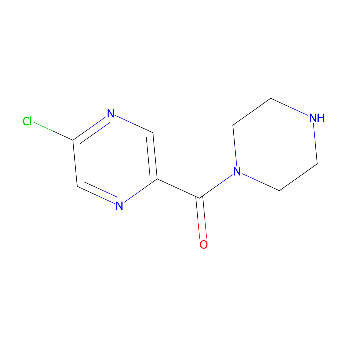 2-Chloro-5-(piperazine-1-carbonyl)pyrazine molecular structure, CAS 2276129-12-3