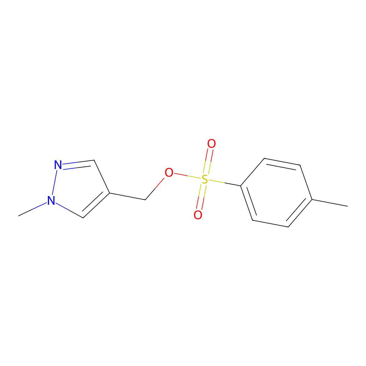 (1-methyl-1H-pyrazol-4-yl)methyl 4-methylbenzene-1-sulfonate molecular structure, CAS 2276142-97-1
