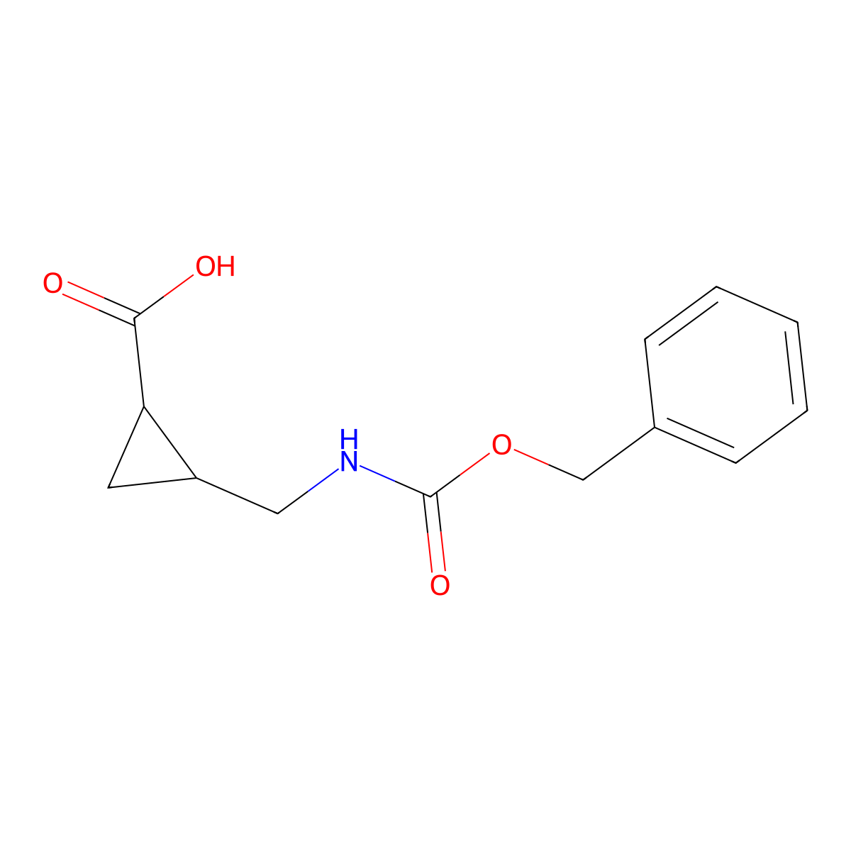 rac-(1R,2S)-2-({[(benzyloxy)carbonyl]amino}methyl)cyclopropane-1-carboxylic acid molecular structure, CAS 2276261-21-1
