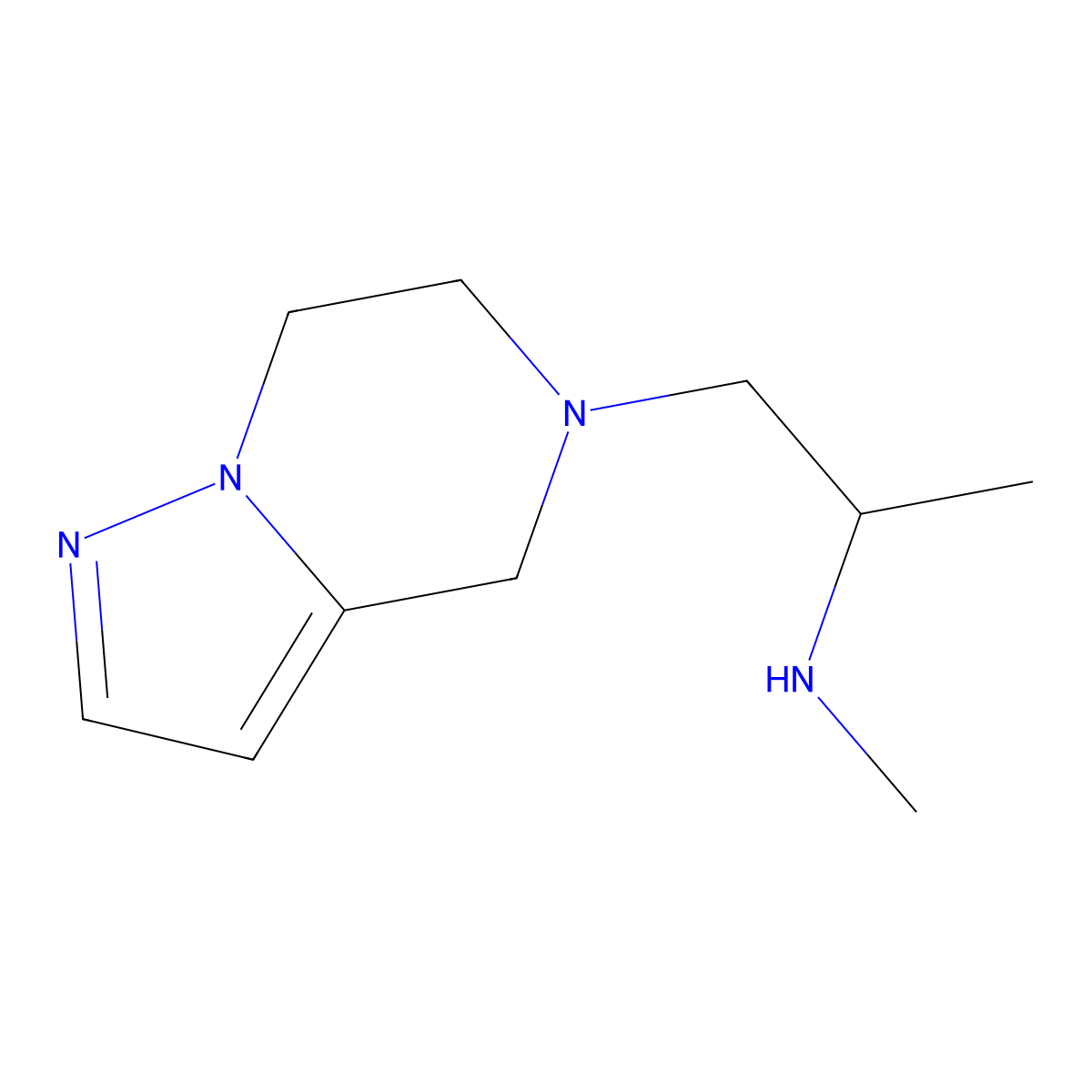 methyl[(2S)-1-{4H,5H,6H,7H-pyrazolo[1,5-a]pyrazin-5-yl}propan-2-yl]amine molecular structure, CAS 2276309-22-7