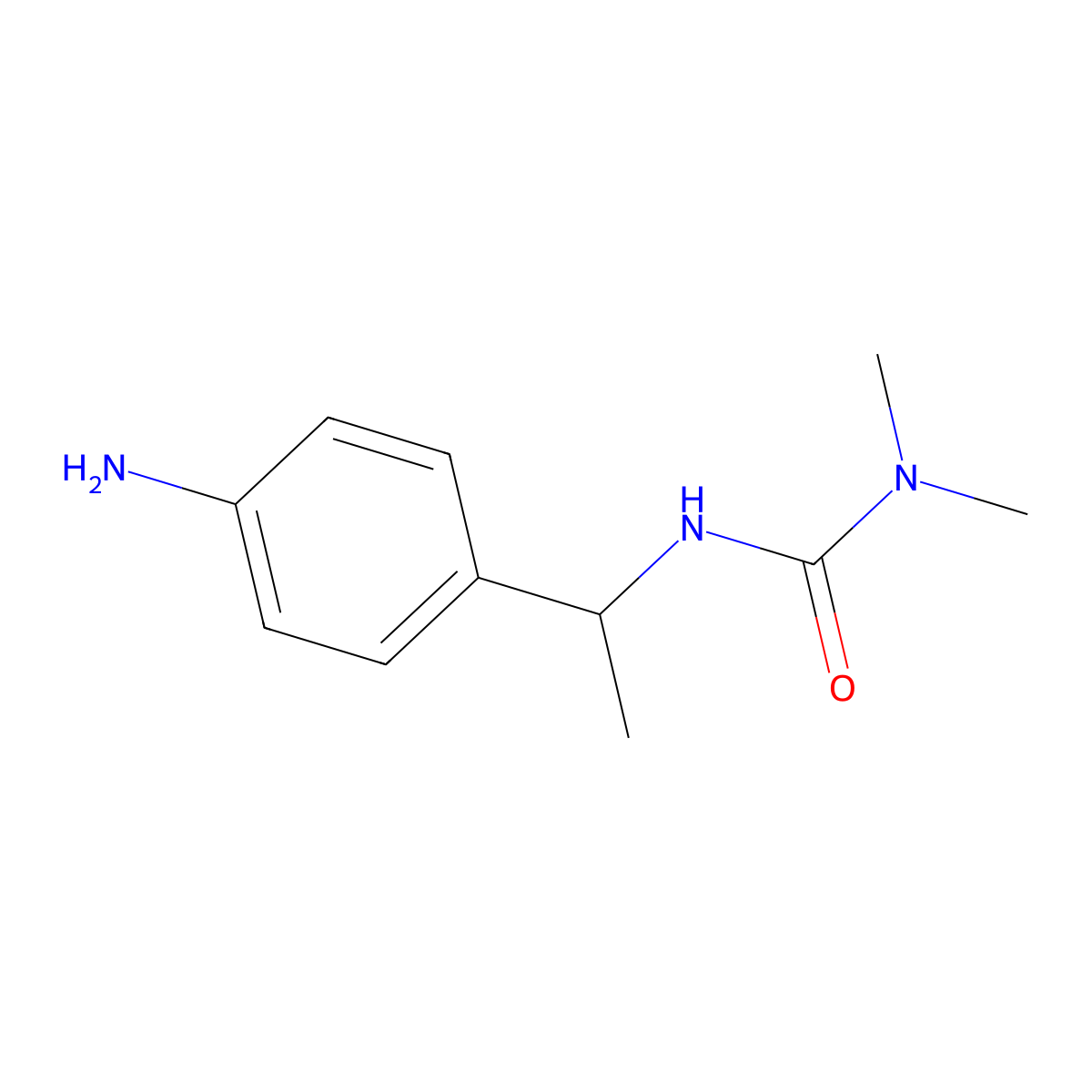 1-((1S)-1-(4-aminophenyl)ethyl)-3,3-dimethylurea molecular structure, CAS 2276410-60-5