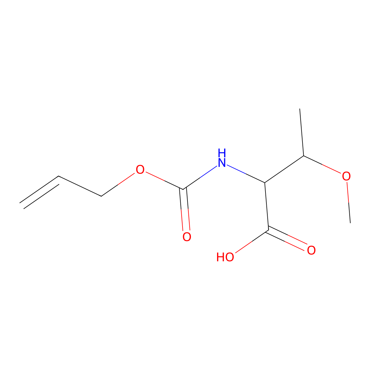 (2S,3R)-3-methoxy-2-{[(prop-2-en-1-yloxy)carbonyl]amino}butanoic acid molecular structure, CAS 2276488-78-7