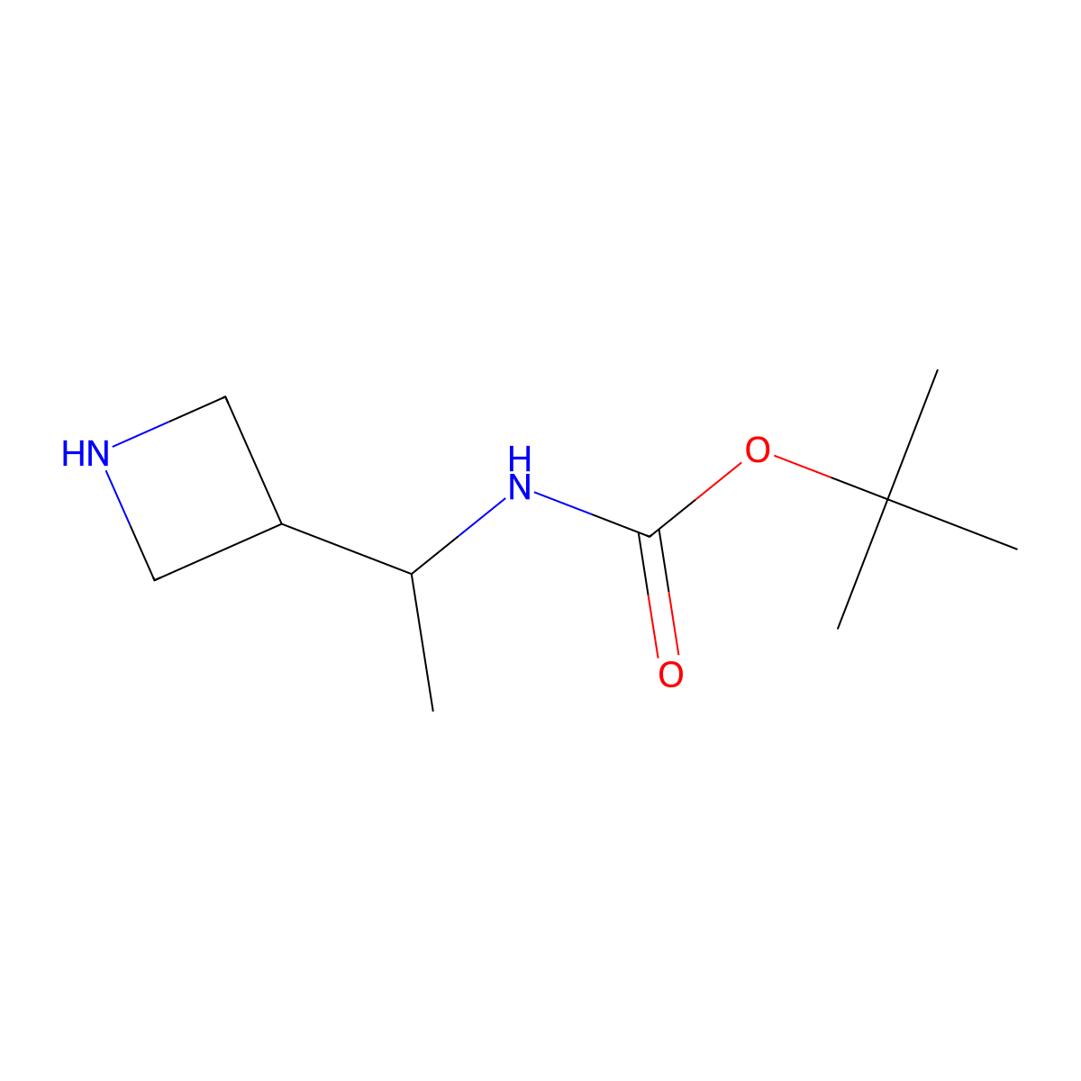 tert-butyl N-[(1S)-1-(azetidin-3-yl)ethyl]carbamate molecular structure, CAS 2276501-65-4