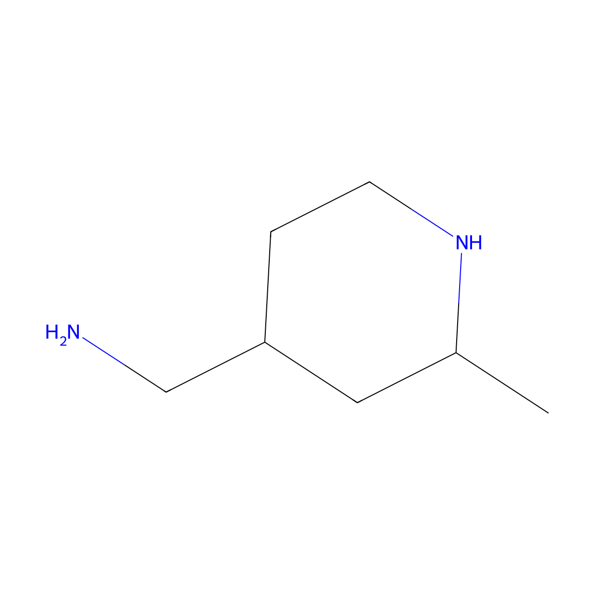 [(2R,4R)-2-methylpiperidin-4-yl]methanamine molecular structure, CAS 2276564-89-5