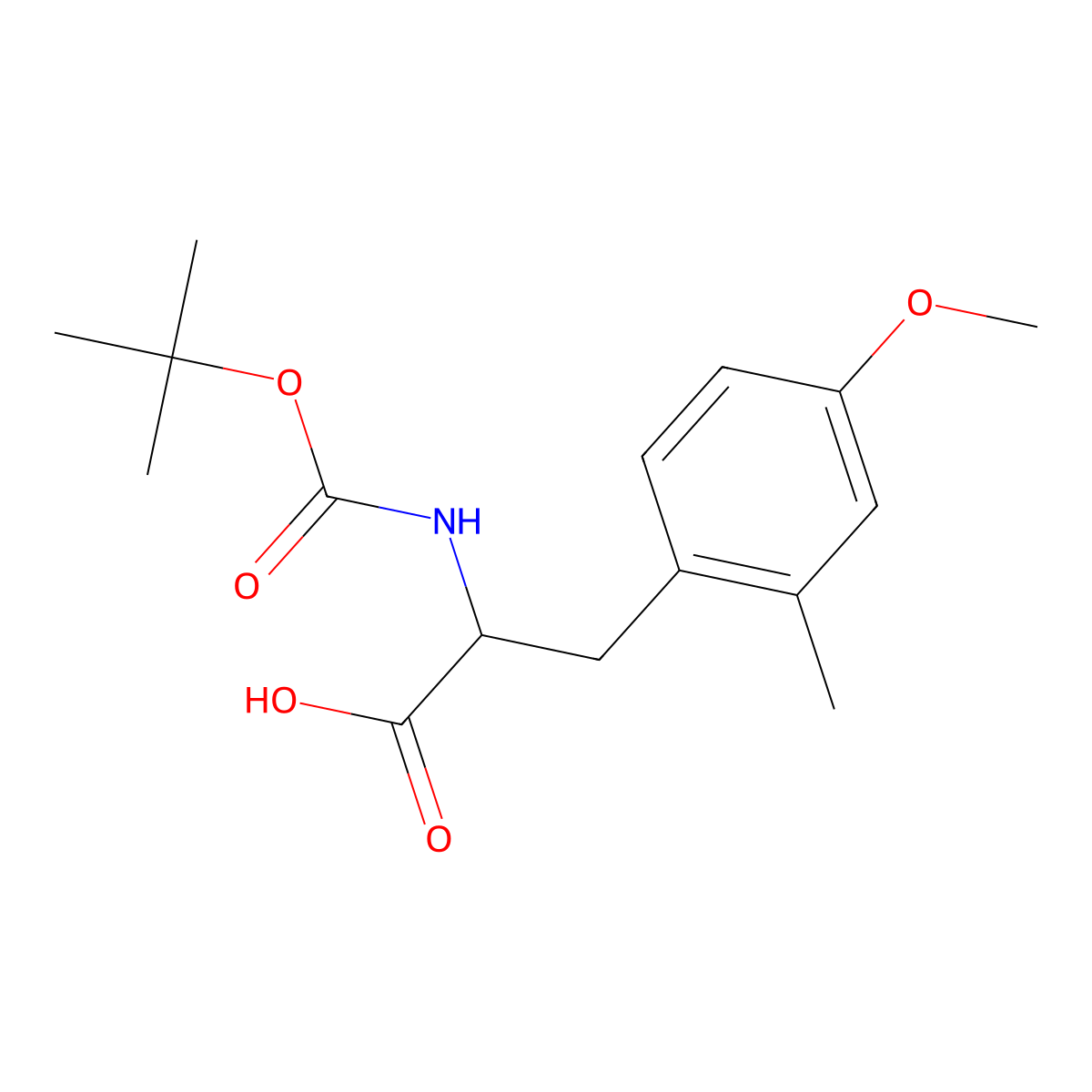 (S)-2-((tert-Butoxycarbonyl)amino)-3-(4-methoxy-2-methylphenyl)propanoic acid molecular structure, CAS 2276593-74-7