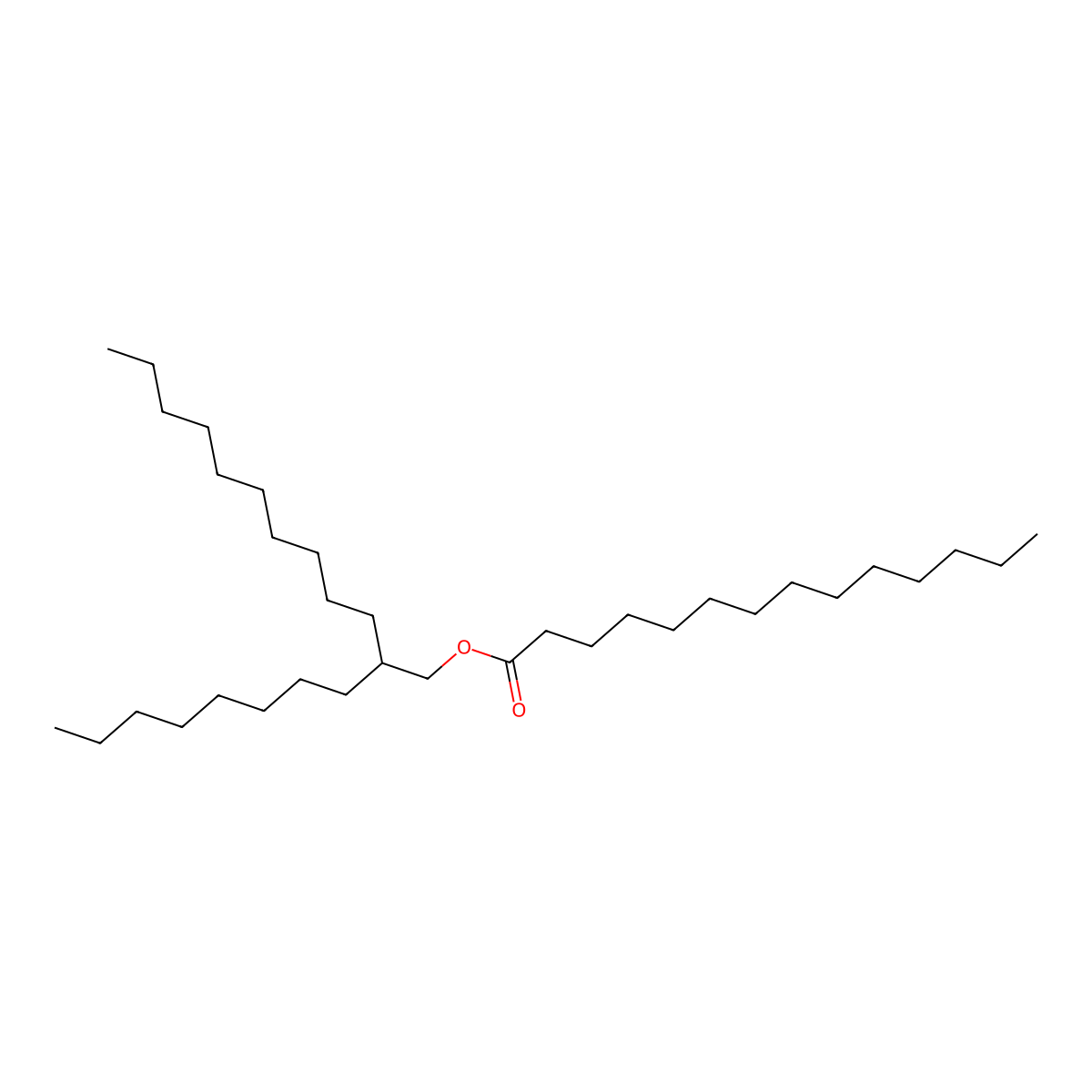 Octyldodecyl Myristate molecular structure, CAS 22766-83-2