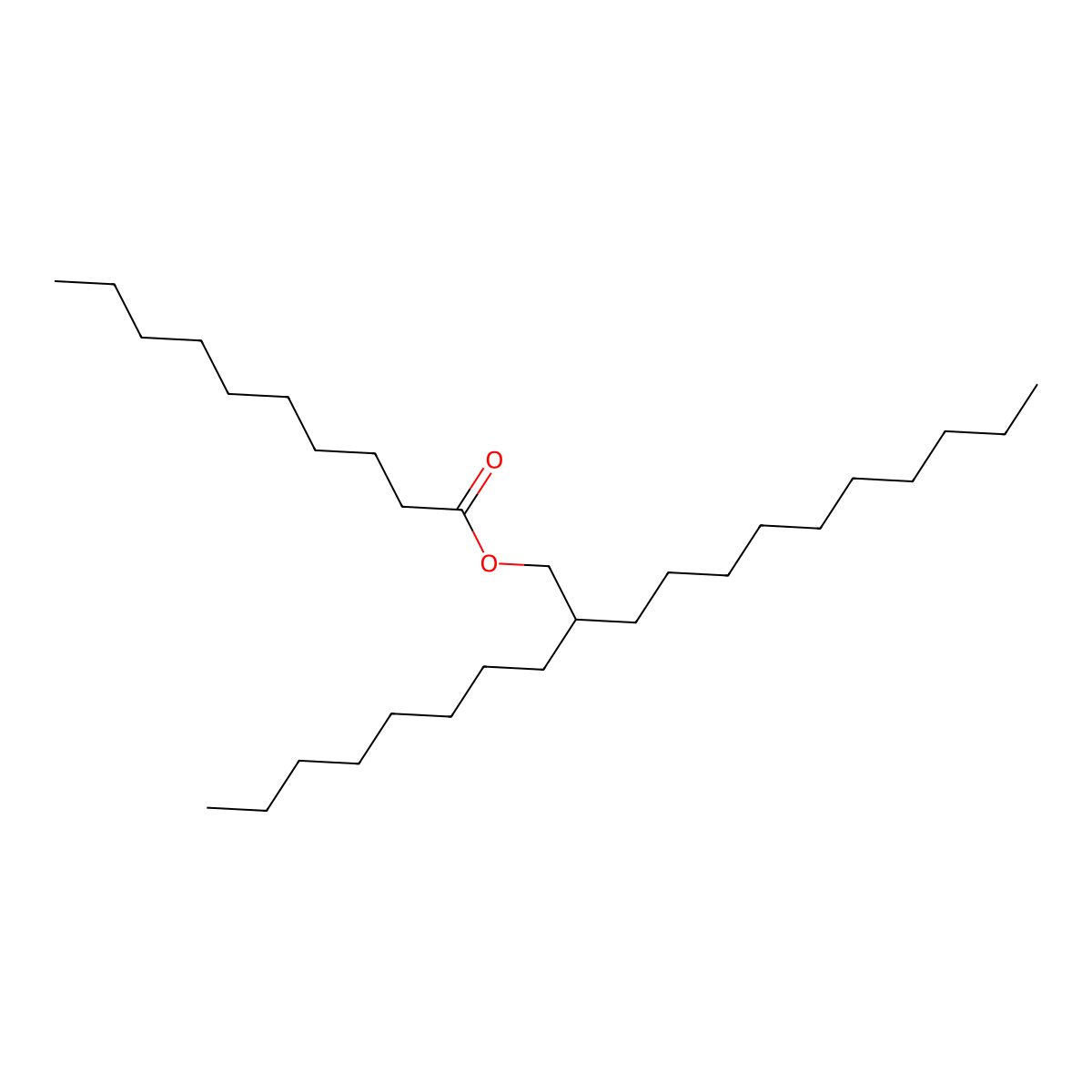 2-Octyldodecyl decanoate molecular structure, CAS 22766-85-4