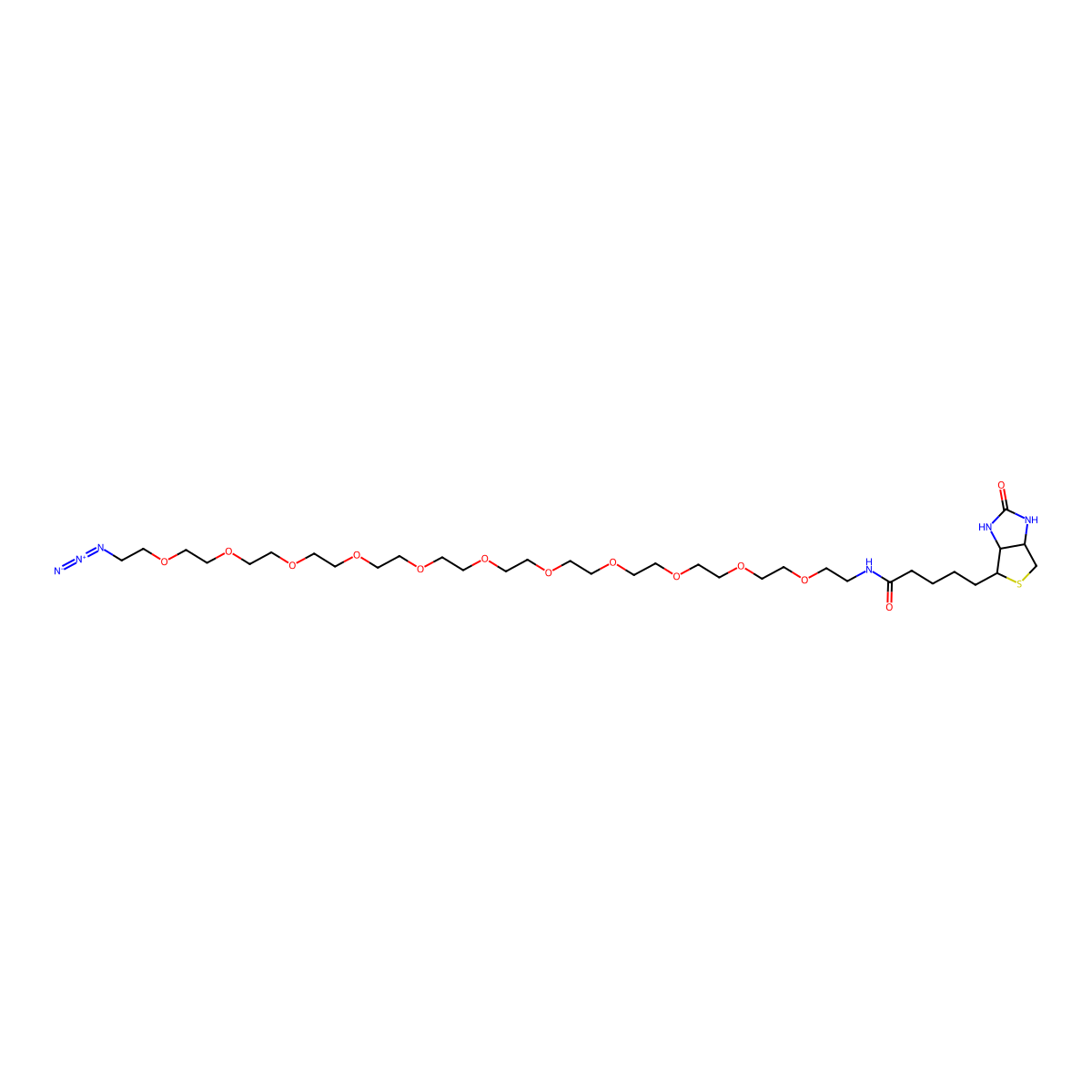 Biotin-PEG11-Azide molecular structure, CAS 2276672-04-7