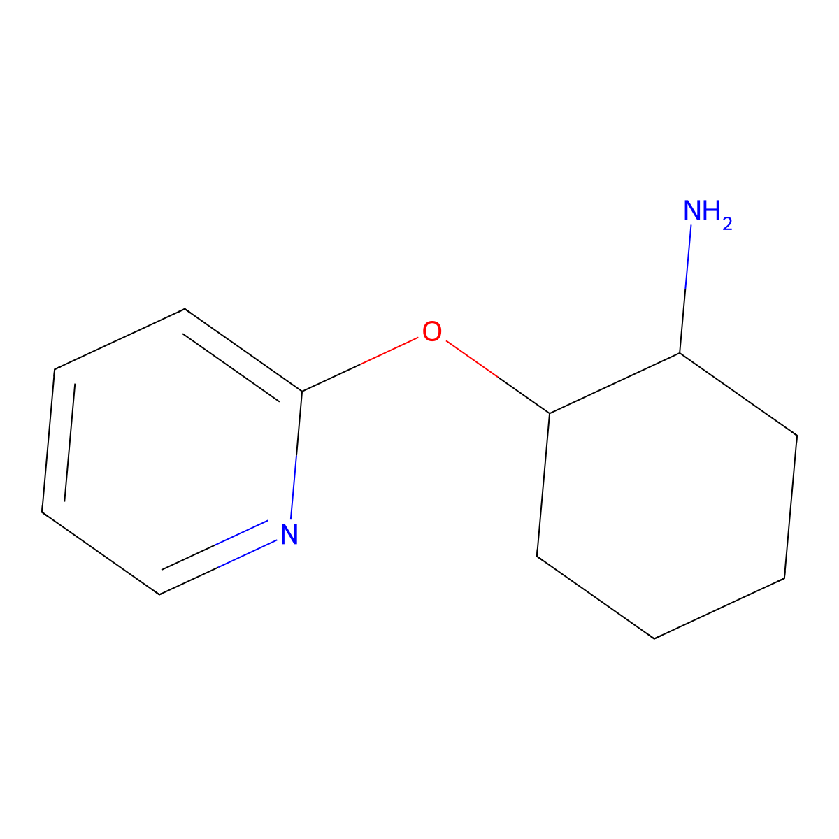 (1R,2R)-2-pyridin-2-yloxycyclohexan-1-amine molecular structure, CAS 2276687-87-5