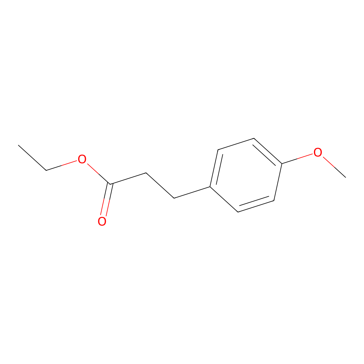 Ethyl 3-(4-methoxyphenyl)propanoate molecular structure, CAS 22767-72-2