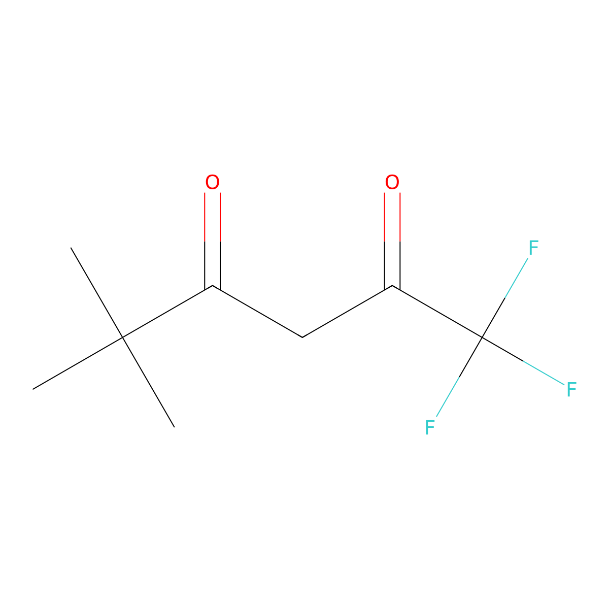 1,1,1-Trifluoro-5,5-dimethyl-2,4-hexanedione molecular structure, CAS 22767-90-4