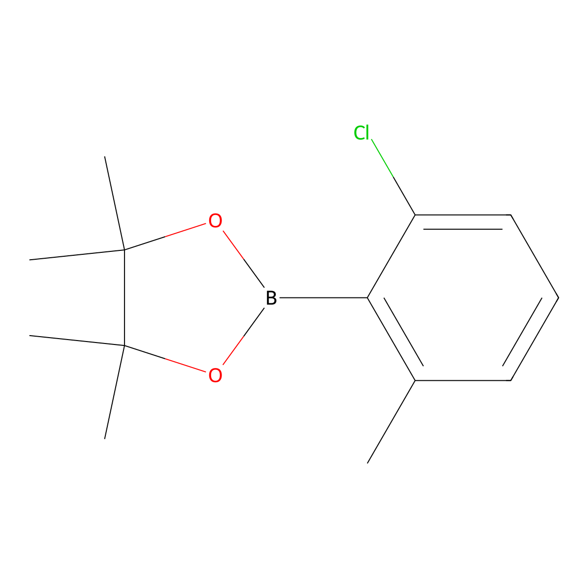 2-(2-Chloro-6-methylphenyl)-4,4,5,5-tetramethyl-1,3,2-dioxaborolane molecular structure, CAS 2276722-27-9
