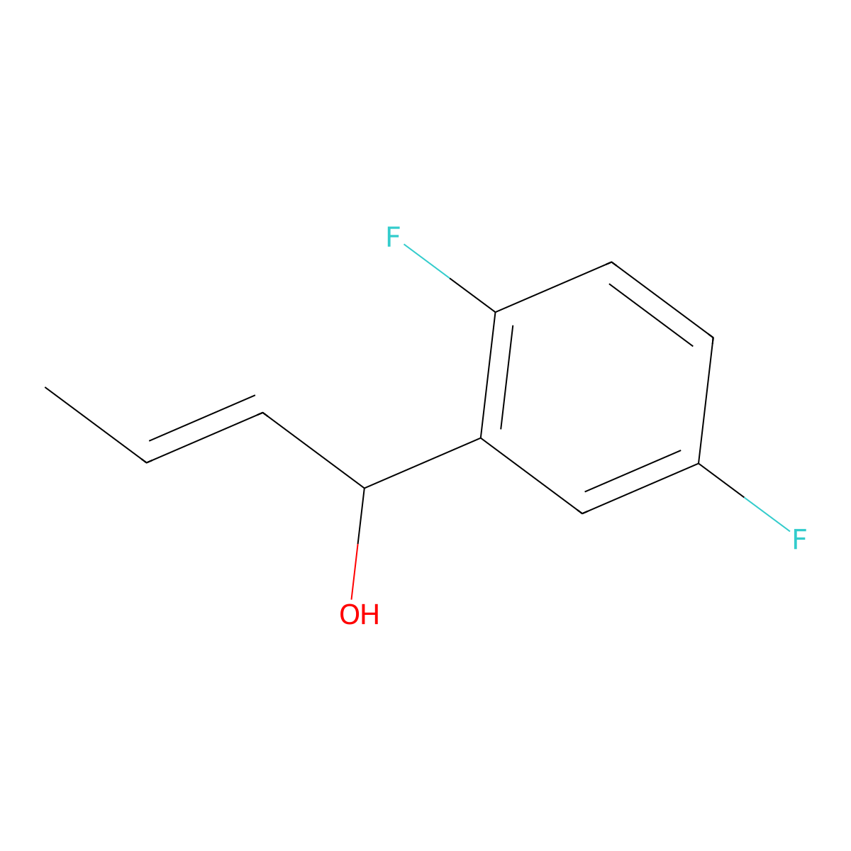 (E)-1-(2,5-difluorophenyl)but-2-en-1-ol molecular structure, CAS 2276728-54-0